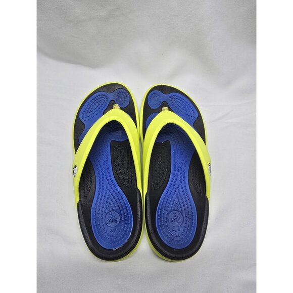 CROCS MODI SPORT Thong Flip Flops Unisex Mens 7 Women's Size 9-Yellow Blue Black - Picture 3 of 15